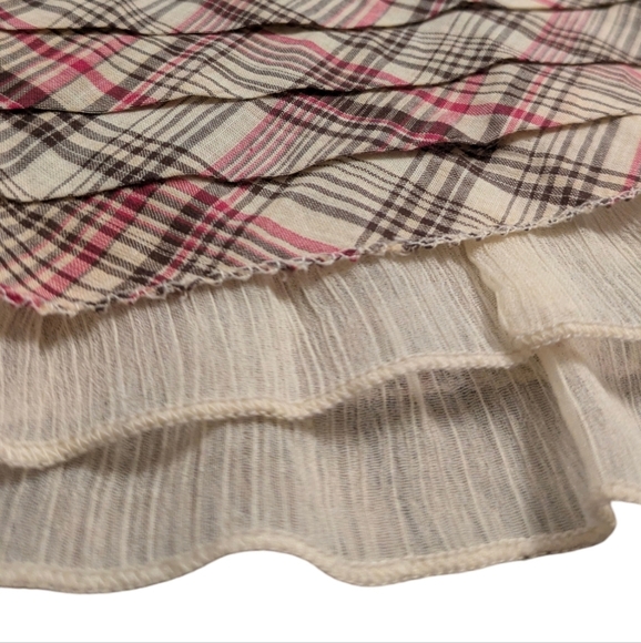 Tommy Hilfiger Plaid Ruffle Top Fem Lightweight - Fall Chic - Picture 4 of 9